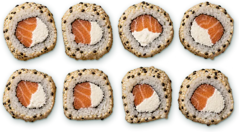 California saumon cheese : 8 pièces · saumon, fromage frais, graines de sésame