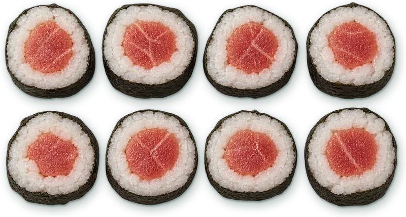 Maki thon : 8 pièces · thon albacore, riz vinaigré, algue nori