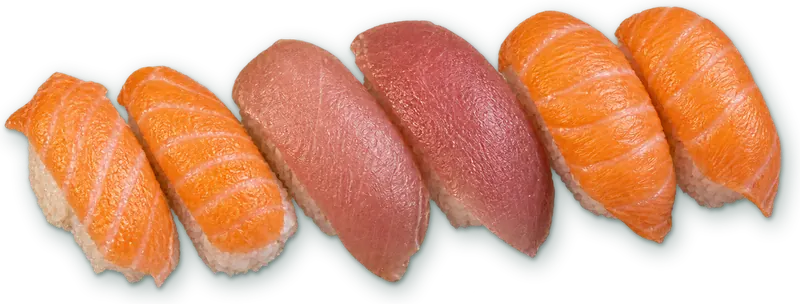 Nigiri sushi mix : Assortiment de nigiris · poissons crus du jour, riz vinaigré